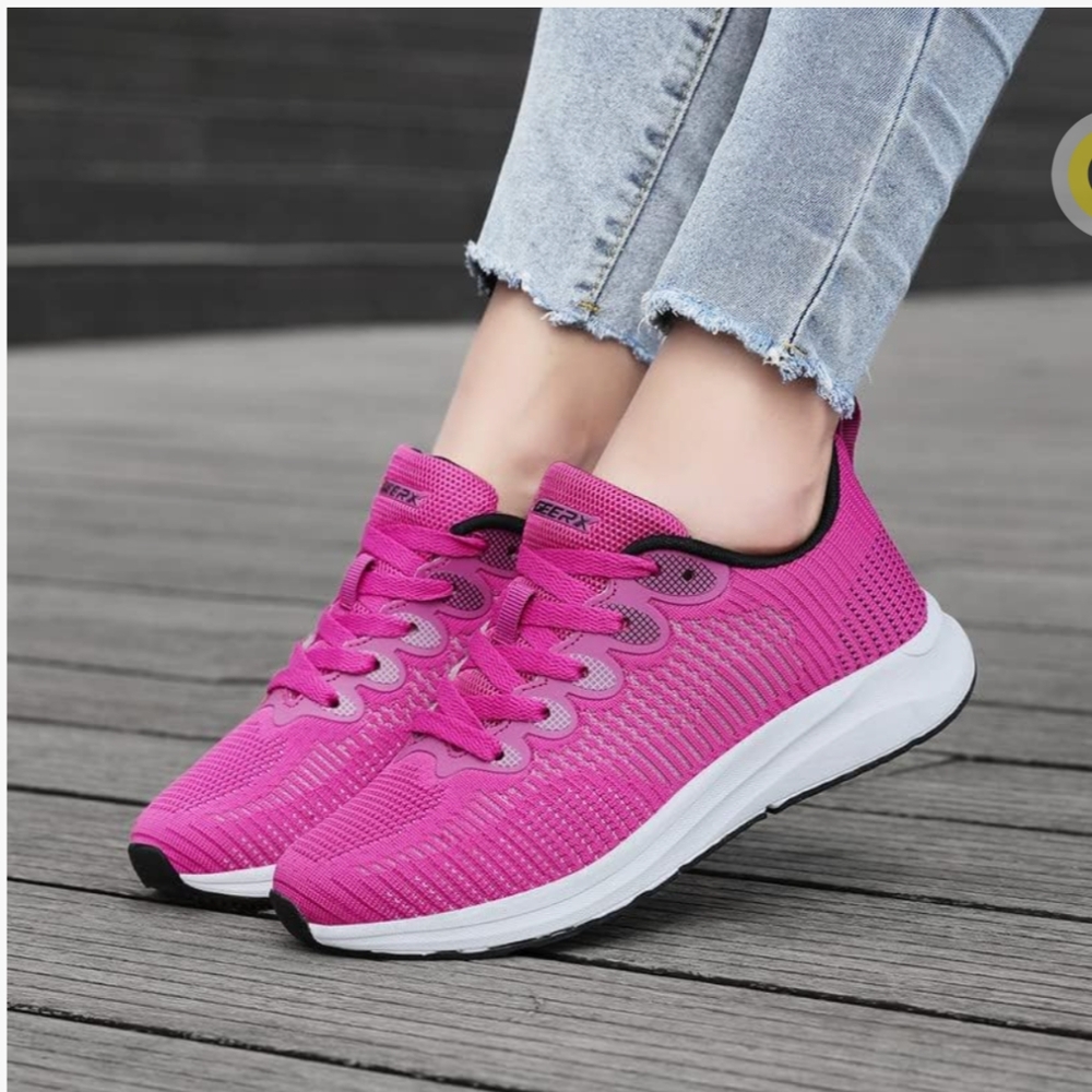 NWOT Women's GEERZ Athletic Sneakers, Barbiecore Pink‎ | Size 9.5